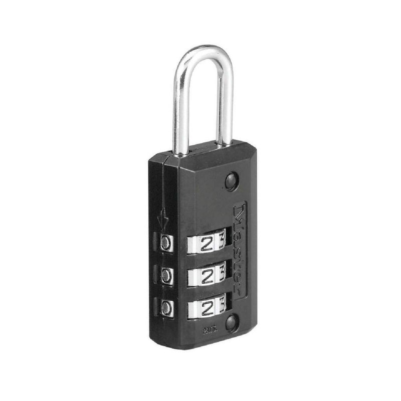 Master Lock 646D Set Your Own Combination Luggage Lock, 13/16 in. Wide with 11/16 in. Long Shackle, Black - Image 1
